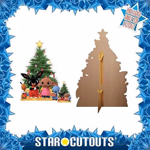 Star Cutouts SC4335 Bing Christmas Group Cardboard Cutout with Sula, Flop and Gifts, Multicolour Festive Party Decoration – 2