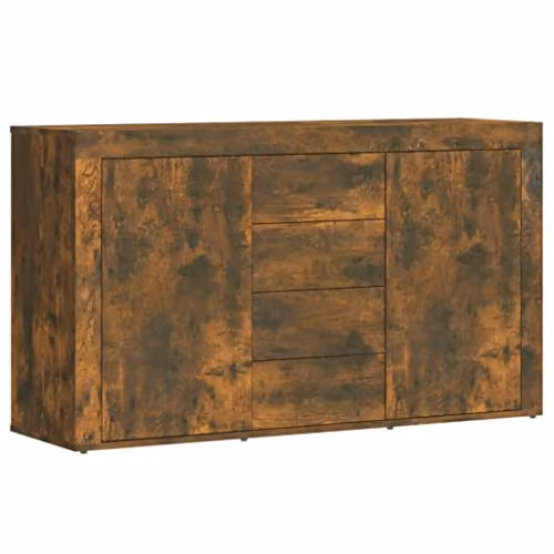 vidaXL Sideboard in Smoked Oak, Brown Engineered Wood, W/D/H: 120 x 36 x 69 cm – 1