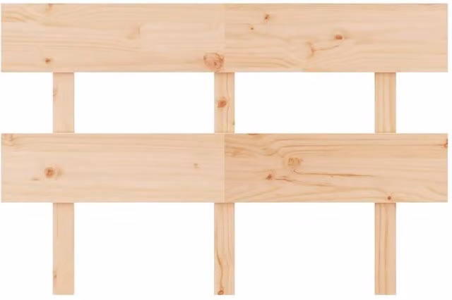 Berkfield Home Beautiful Solid Wood Pine Bed Headboard in Light Brown, W/D/H: 164 x 3 x 81 cm
