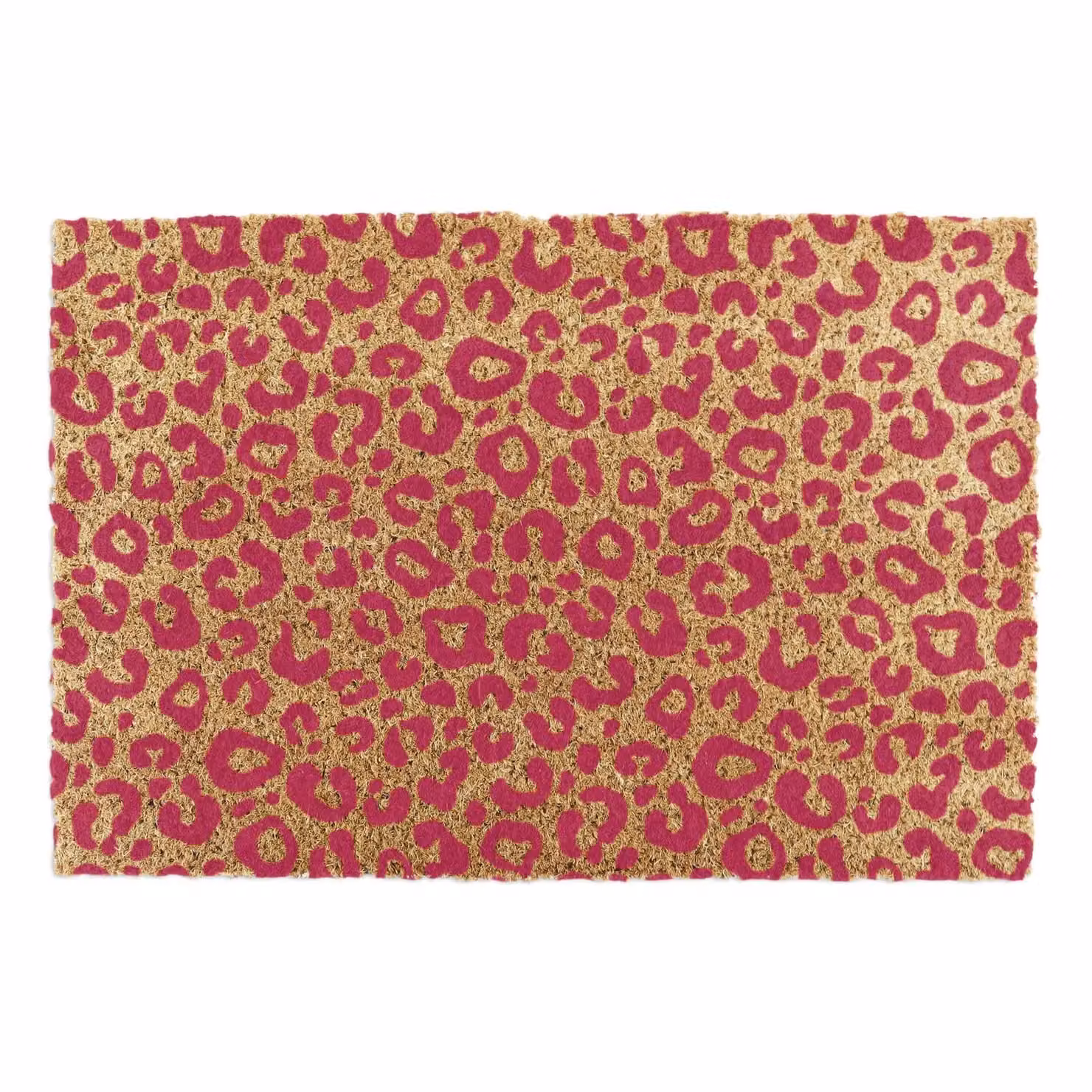 Artsy Mats Pink Leopard Print Doormat in Brown, W: 90 cm, D: 60 cm – 2