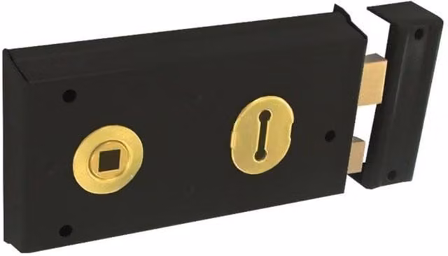 Securit Double Handed Rim Lock in Black