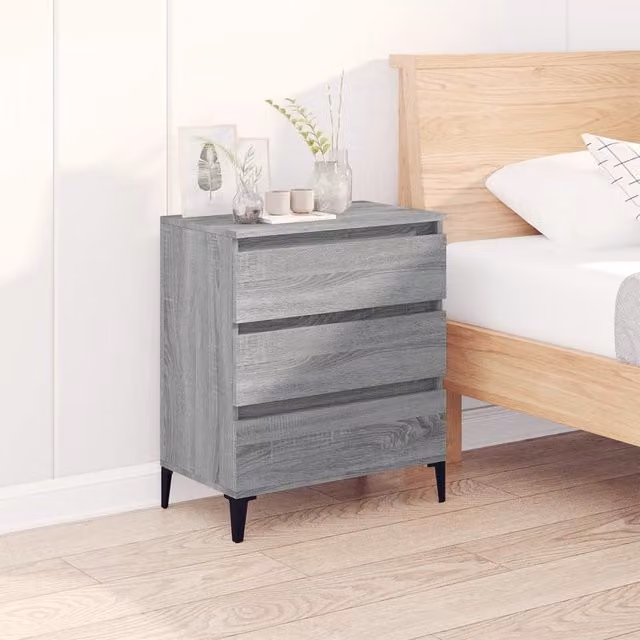 Berkfield Home Grey Sonoma Sideboard in Engineered Wood W/D/H: 60 x 35 x 70 cm