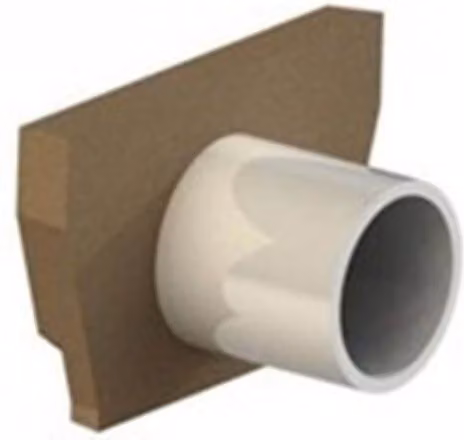 Clark-Drain White Channel Drainage End Outlet for CDCS10.10, 50mm