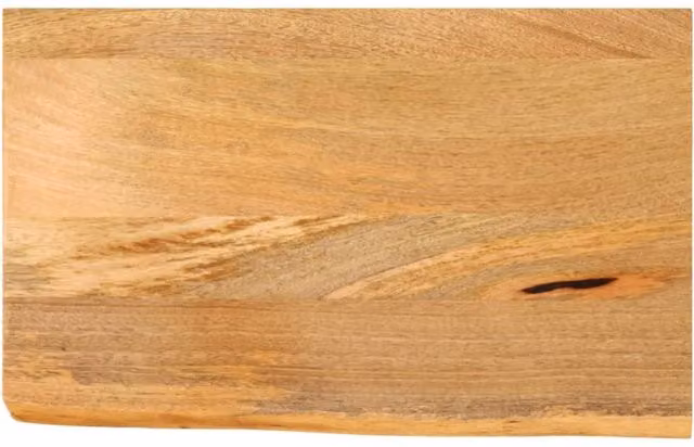 Berkfield Home Rustic Live Edge Solid Mango Wood Table Top, Brown, W: 40 cm, D: 30 cm, H: 3.8 cm