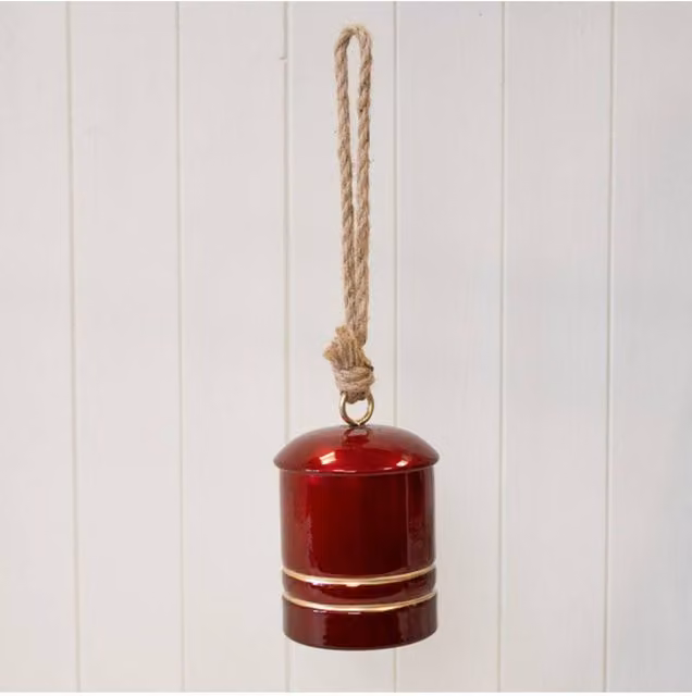 KDMD Glossy Red Metal Cowbell Pendant with Hanger – 1
