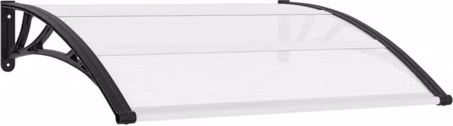 Berkfield Home Polycarbonate Door Canopy, Black, W: 120 cm, D: 100 cm – 1