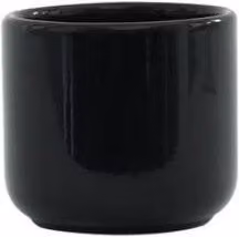 KDMD Hortus Havana Glossy Black Ceramic Pot, 5 Pack – 1