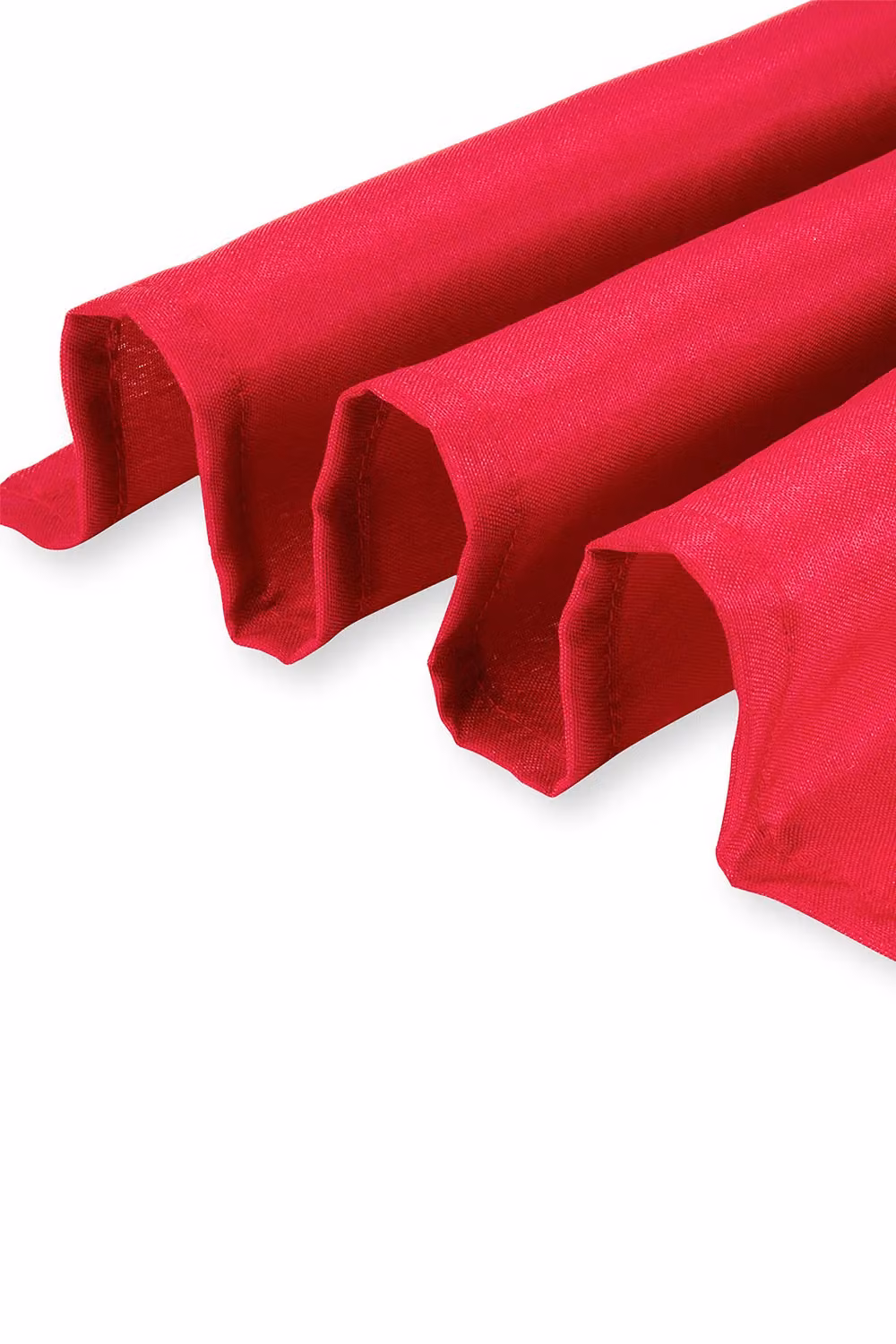 Neel Blue Pack of 10 Red Polyester Napkins with Hemmed Edges – 2