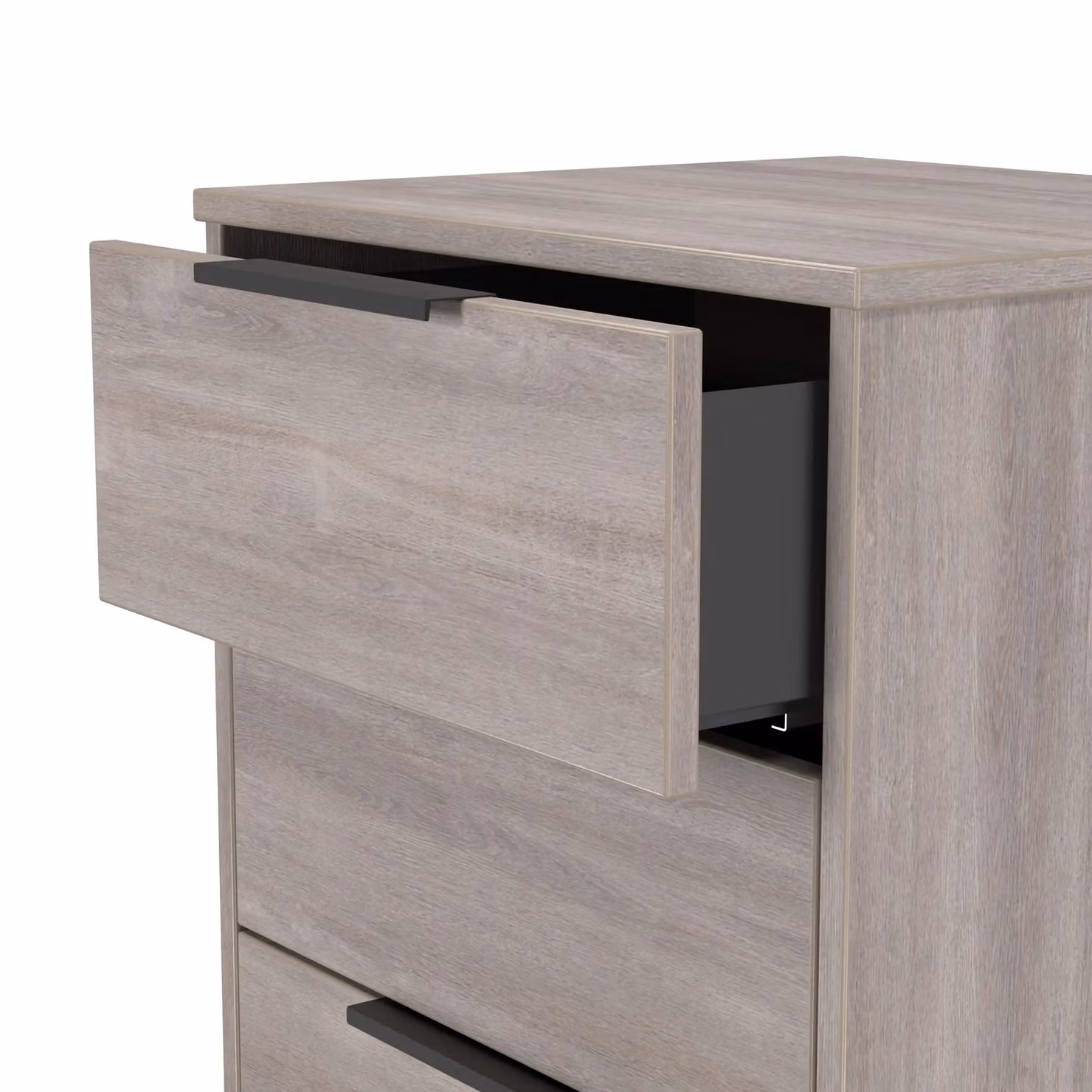 Ready Assembled 2 U Fuji 5 Drawer Tallboy in Light Grey with Soft Close Drawers – 3