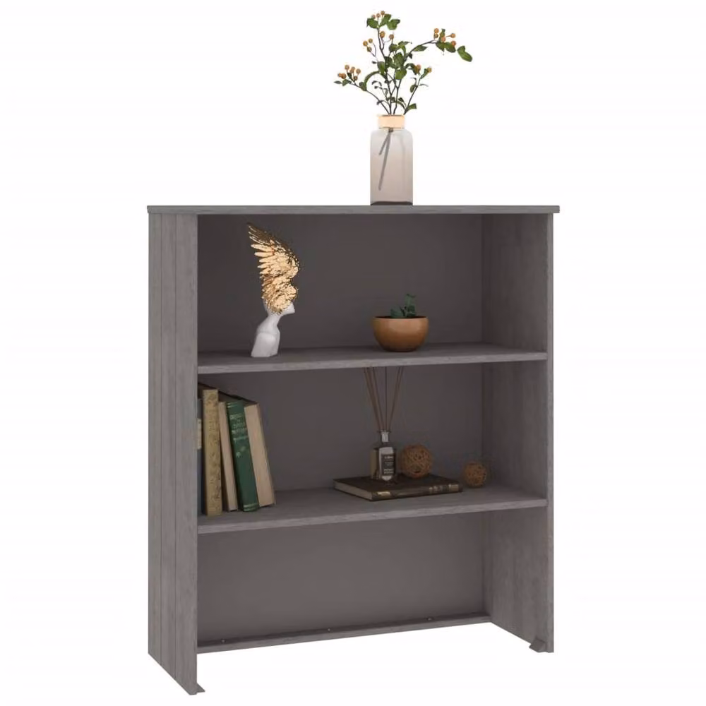 Berkfield Home HAMAR Highboard Top in Light Grey Solid Pine Wood, W/D/H: 85 x 35 x 100 cm – 3