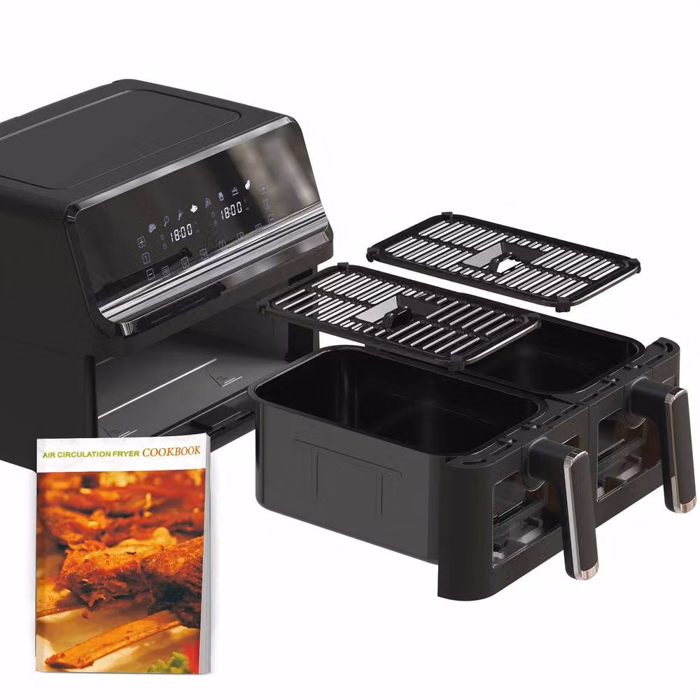 STILVORA 8L Dual Basket Air Fryer with Digital Display, Black – 9