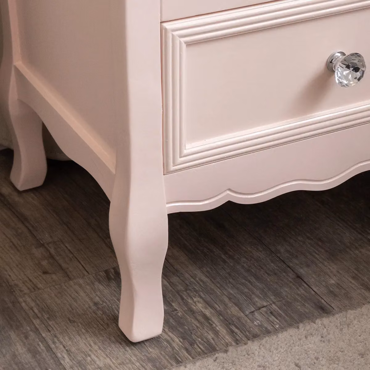 Melody Maison Sophia Pair of Pink 3 Drawer Bedside Tables in Pale Pink – 2