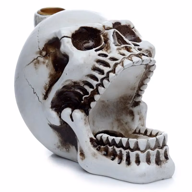 KDMD Skull Backflow Incense Burner in White and Multicolour – 3