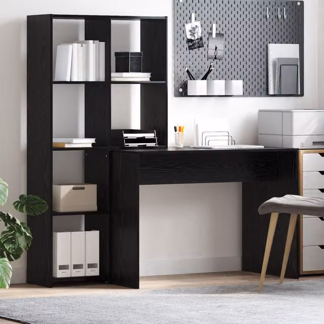 Berkfield Home Modern Storage Shelf in Black Oak Engineered Wood