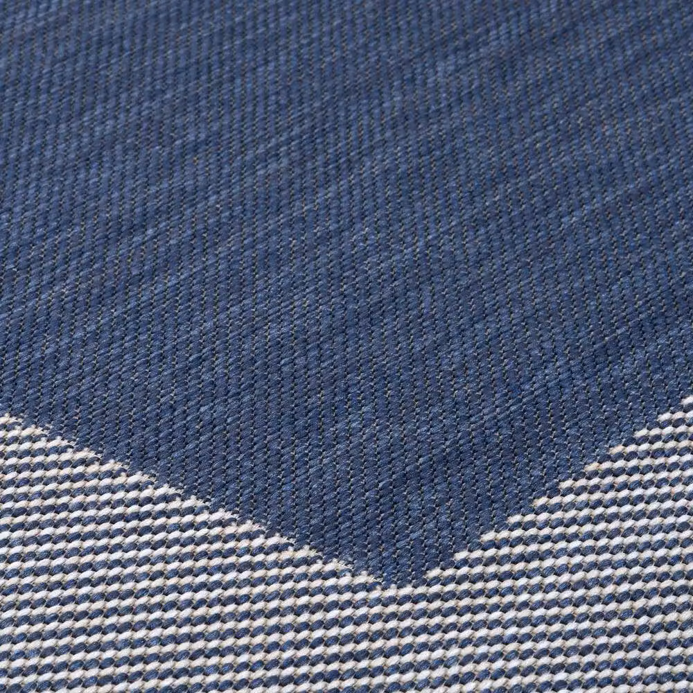 THE RUGS Blue Bordered Outdoor and Indoor Weatherproof Washable Rug, W/D/H: 160 x 230 cm – 2