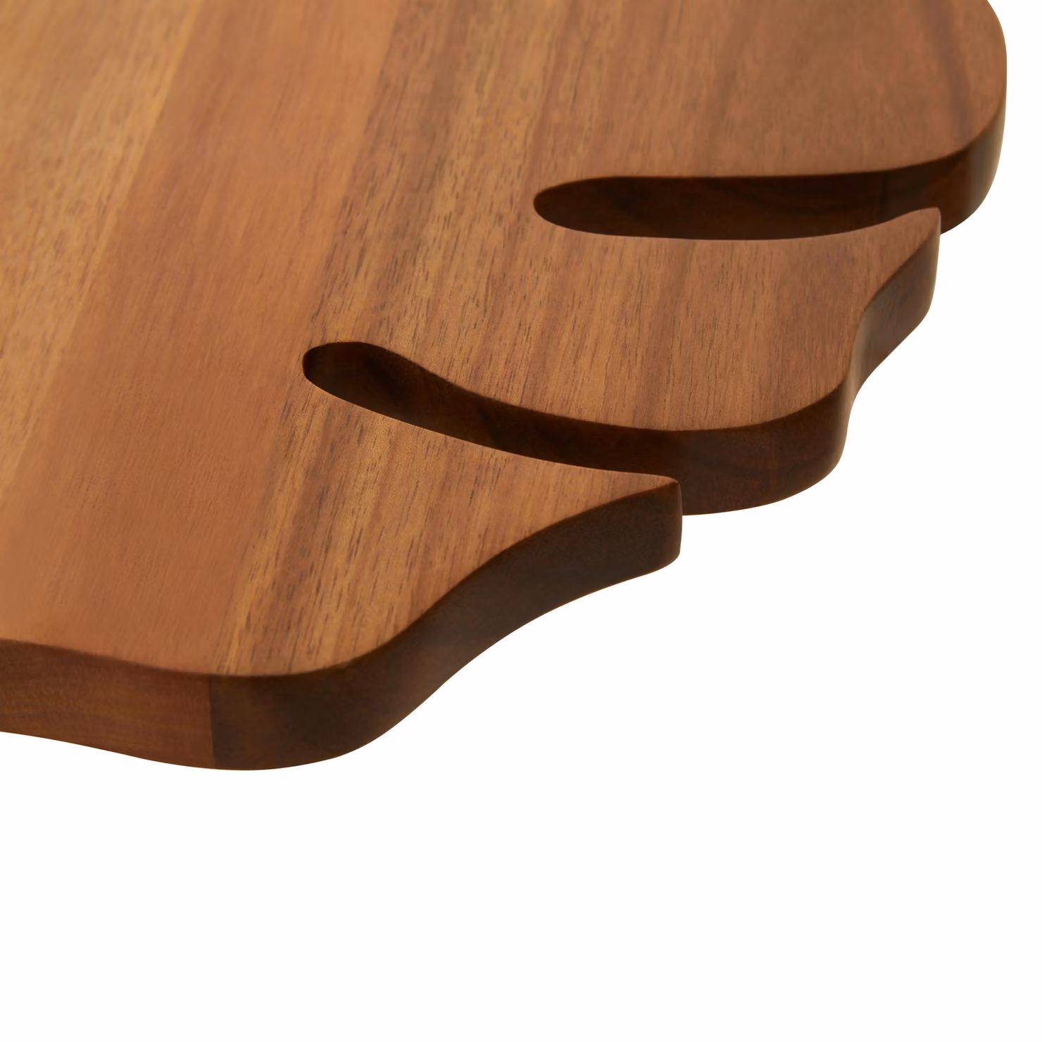 Orsina Leaf Design Rectangular Wood Chopping and Serving Board in Brown – 3