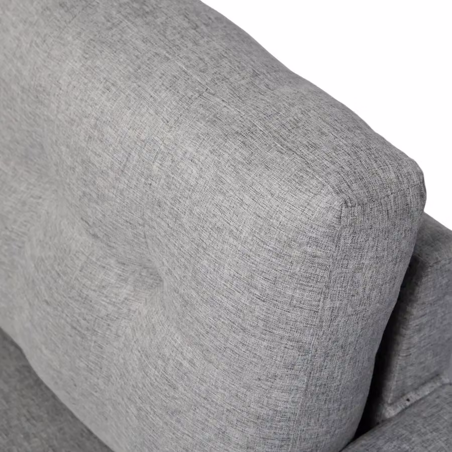 Home Garden Direct Pisa Small 3 Seater Corner Sofa with Reversible Chaise in Grey Soft Woven Fabric – 4