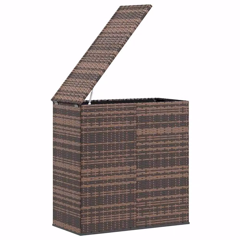 Berkfield Home Brown PE Rattan Garden Cushion Box W: 100 cm, D: 49 cm, H: 103.5 cm – 3