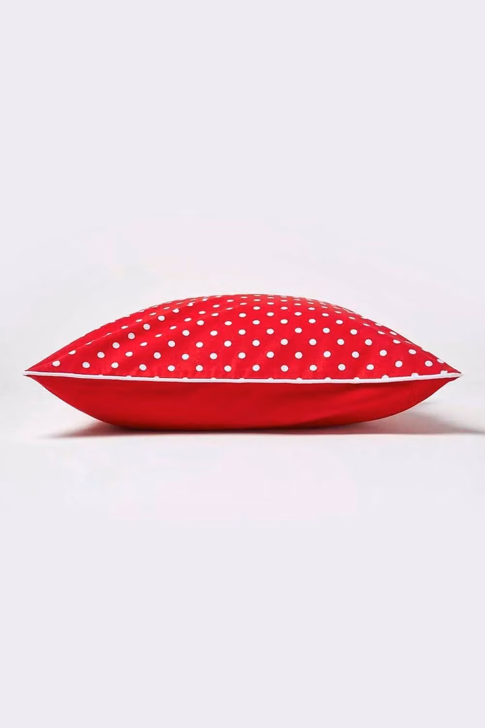 Homescapes Red and White Polka Dot Cotton Square Cushion Cover, W/D/H: 60 x 60 x 60 cm – 2