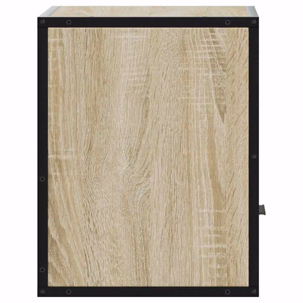 Berkfield Home Wall-mounted Bedside Cabinet in Sonoma Oak Brown, W/D/H: 40 x 31 x 39.5 cm – 6