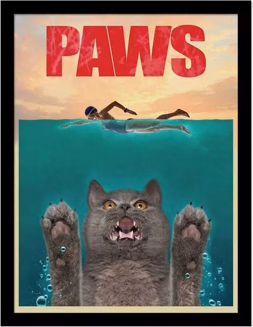 Vincent Hie Paws Print Multicolour Animal Print Paper Poster