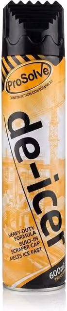 Pegdev Fast Acting De-Icer Spray with Built-In Scraper Cap, 600ml, Clear