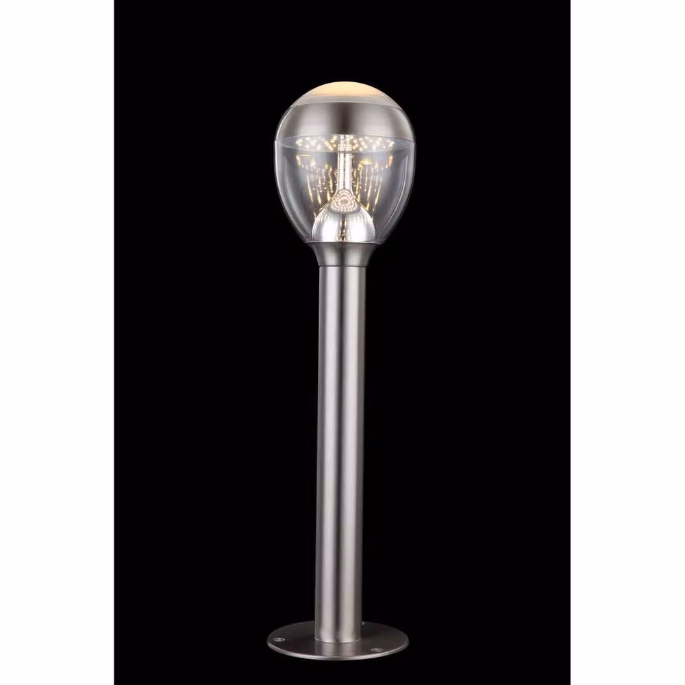 Netlighting Callisto LED Outdoor Bollard in Grey Stainless Steel with Warm White Light – 4
