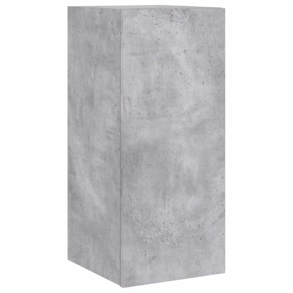 Berkfield Home Modern Wall Mounted TV Cabinet with LED Lights in Concrete Grey, W/D/H: 30.5 x 35 x 70 cm – 2