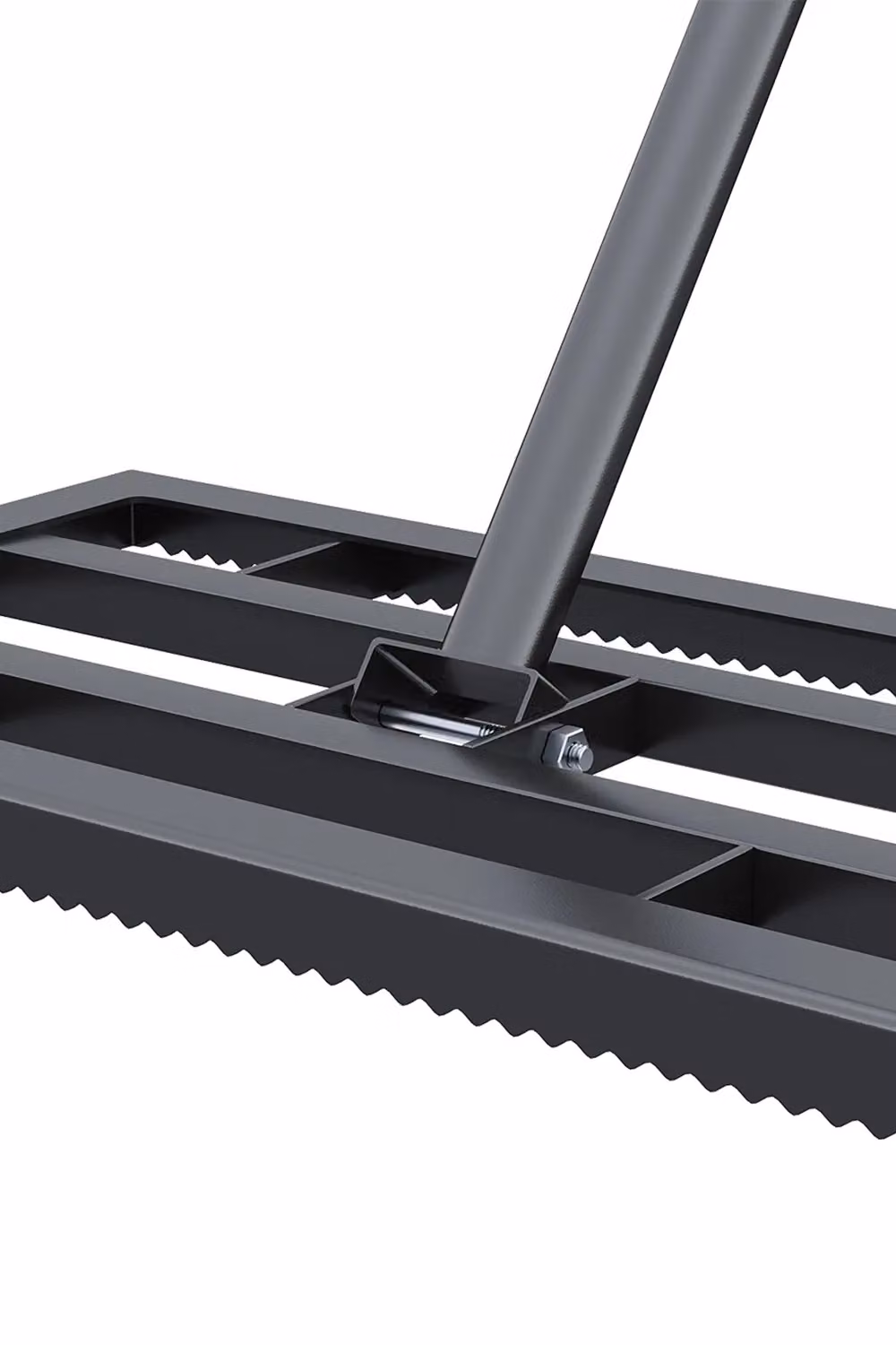 Living and Home Black Metal Lawn Levelling Rake with Detachable Handle and Serrated Design for Soil and Grass – 4