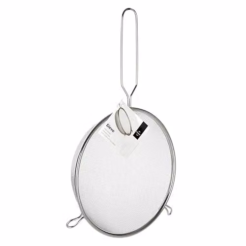 Orsina Stainless Steel Fine Mesh Sieve with Handle in Silver