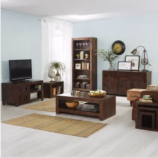 IH Design Mango Wood Nest of 2 Tables in Brown