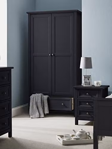 Julian Bowen Maine 2 Door 1 Drawer Wardrobe in Anthracite – 4