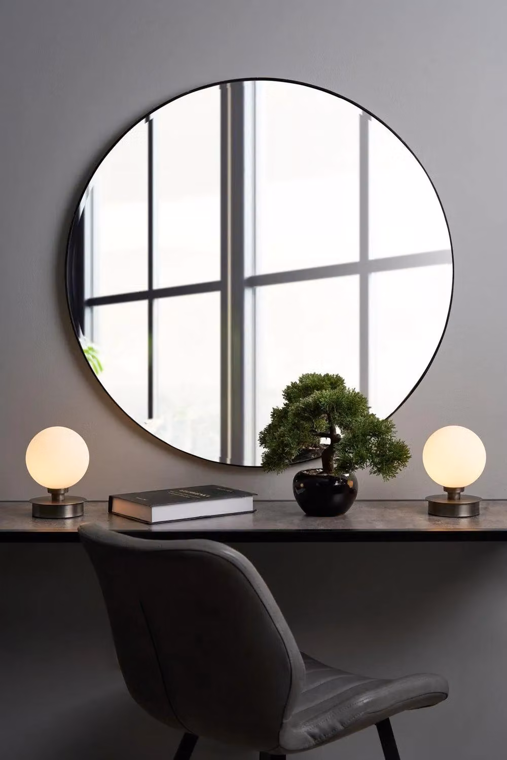 BHS Lighting Claude Pair of Silver Touch Table Lamps with Glass Spheres – 4