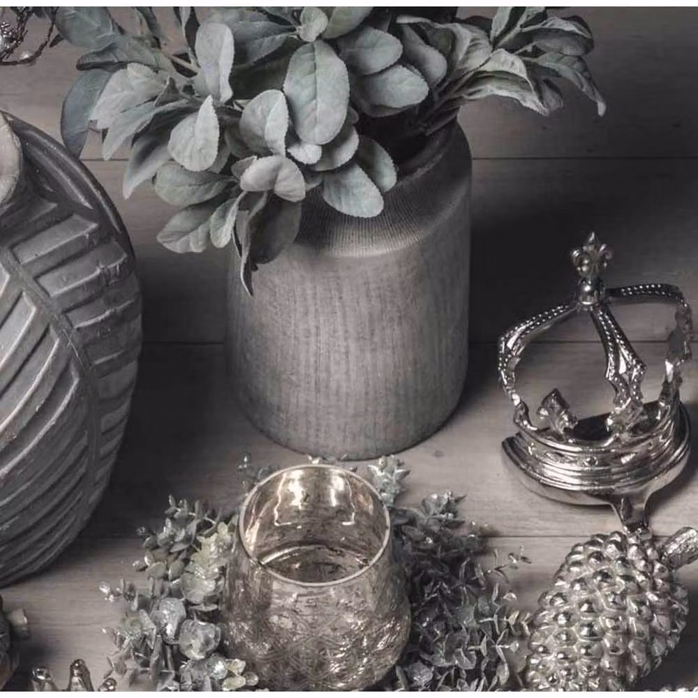 Bloomville Ceramic Bloomville Urn Vase in Grey, W: 19 cm, D: 19 cm, H: 31 cm – 2