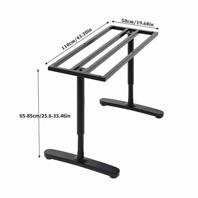 EONLION Black Industrial Steel Table Leg Stand and Frame