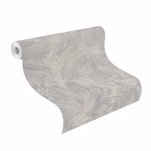 Rasch Non-Woven Floral Pattern Wallpaper in Grey and Beige – 2