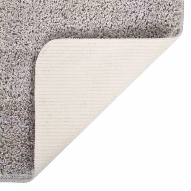 Berkfield Home Shaggy Round Rug in Light Grey, W: 200 cm, D: 200 cm – 1
