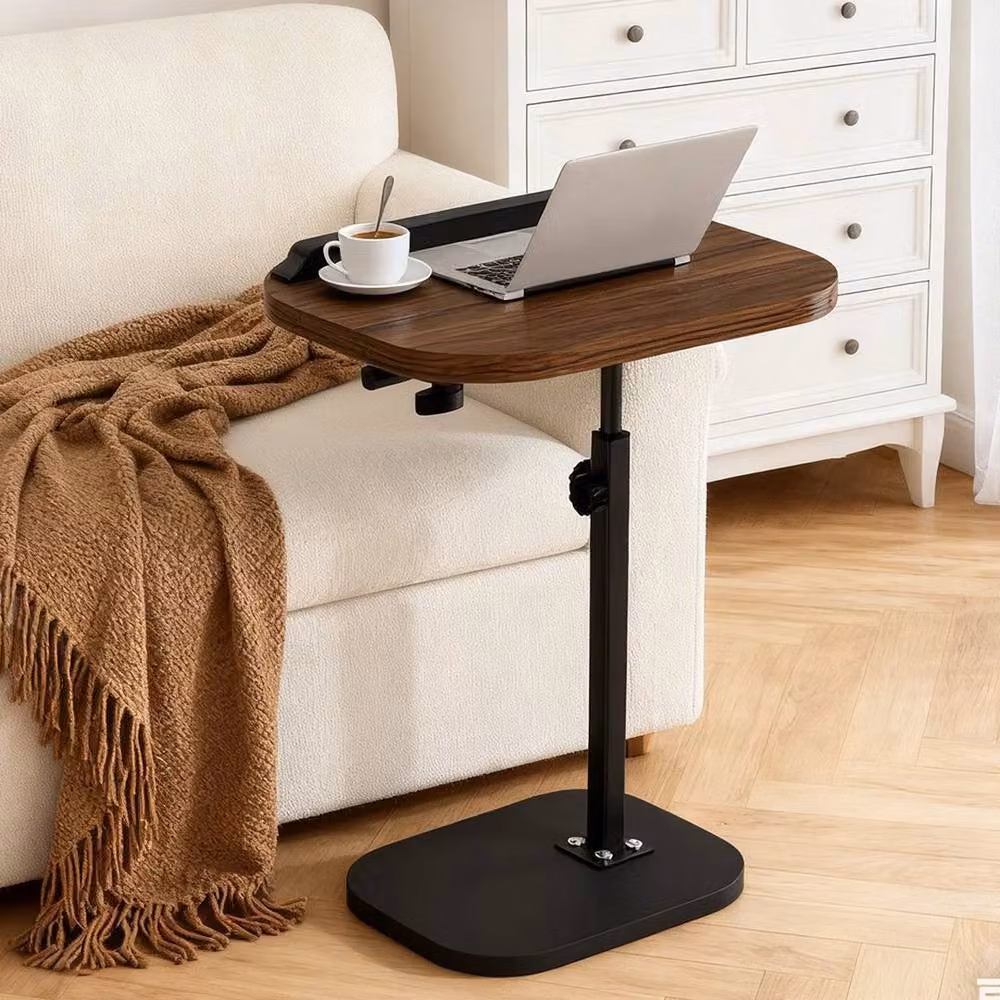 SPETLEK C-Shaped Sofa Side End Table in Black Walnut – 4