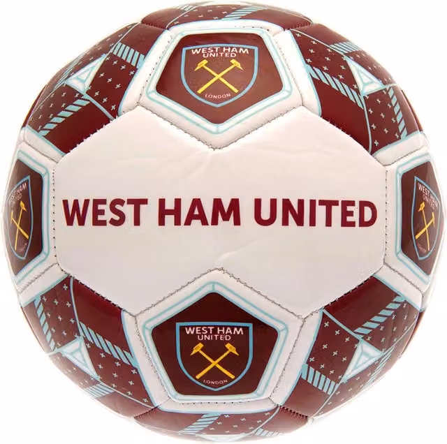 West Ham United FC Crest Football in Maroon and White