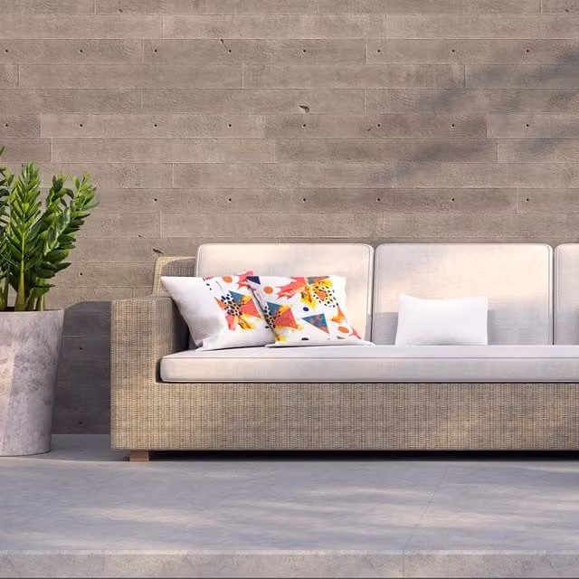 Andrew Lee Abstract Autumn Geometric Outdoor Cushion, Red and Multicolour, W/D/H: 45 x 45 x 1 cm