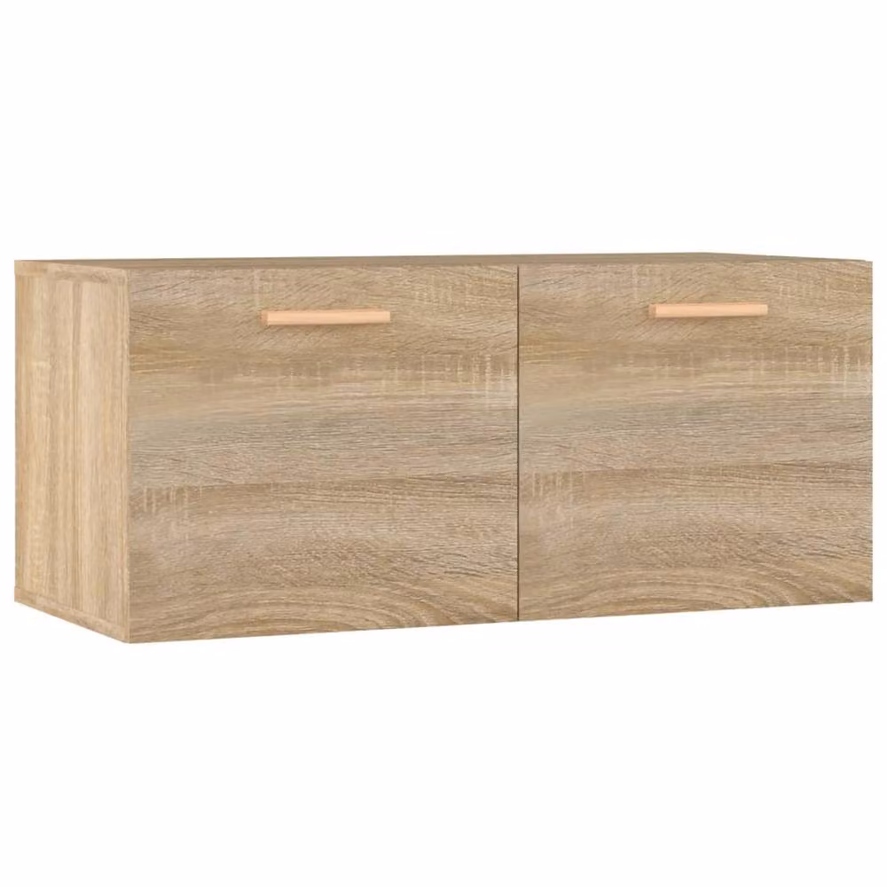 Berkfield Home Sonoma Oak Wall Cabinet, Brown, W: 80 cm, D: 35 cm, H: 36.5 cm – 2