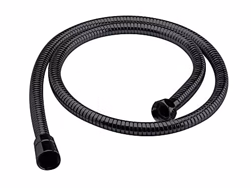 nuie A491B Modern Brass Shower Hose, 1.5m, Matt Black