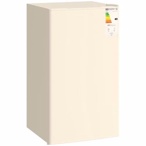 HOMCOM 91L Under Counter Fridge with Reversible Door and Fresh Zone, Beige – 1