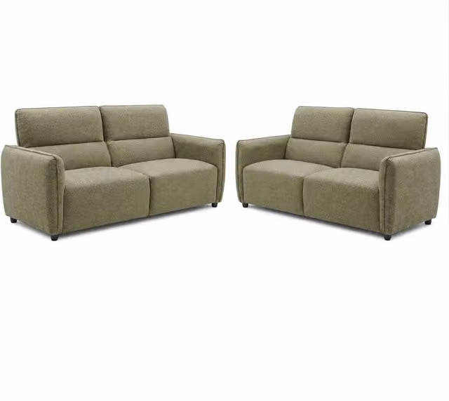 Furnishings For Less UK Ashcroft 3 + 2 Seater Sofa Suite in Green Chenille Fabric