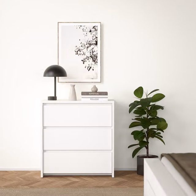 Furniture To Go Next 3 Drawer Chest in White