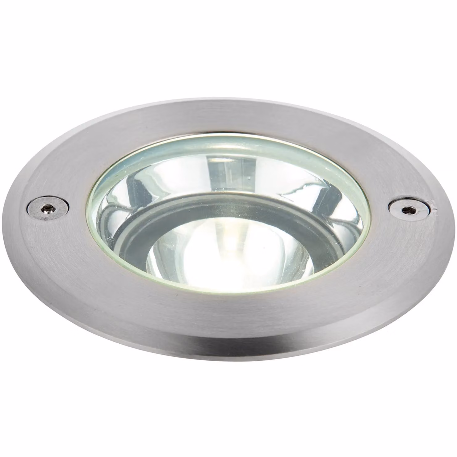 Loops Stainless Steel Drive Over IP67 Ground Light with 6W Cool White LED and Tilting Head in Silver – 3