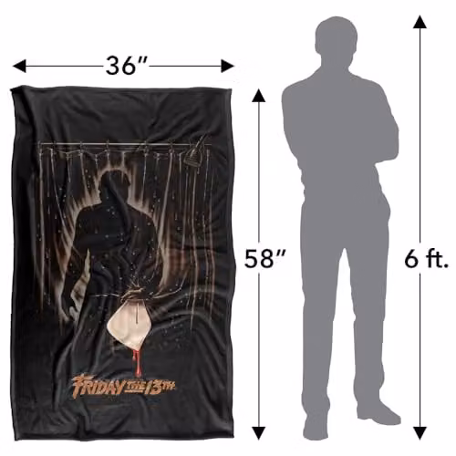 LOGOVISION Friday The 13th Part 3 Poster Super Soft Fleece Throw Blanket, W/D/H: 91 x 147 cm – 4