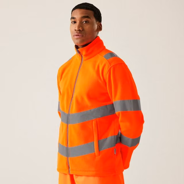 Regatta Men's Hi-Vis Pro Contract Thor Fleece in Orange, Size: Large