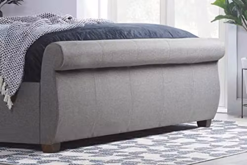 Birlea Lancaster Grey Fabric Upholstered Storage Bed Frame with Drawers W/D/H: 150 x 200 x 109 cm – 2