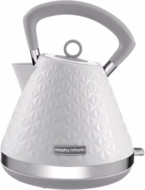 Morphy Richards Vector Pyramid Kettle, 1.5 l, White with Limescale Filter